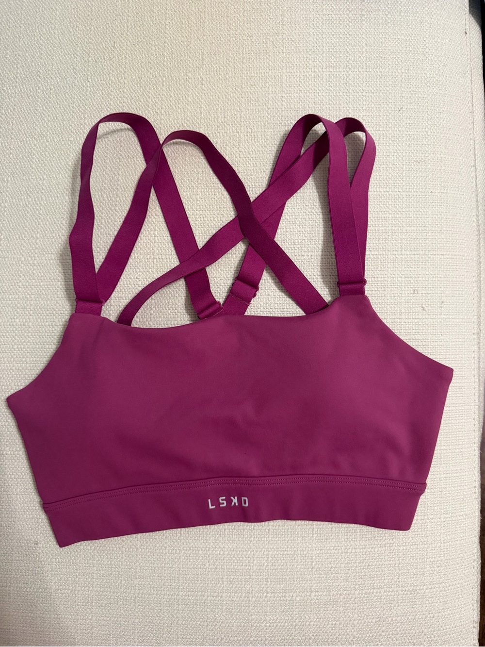 LSKD High Velocity Sports Bra in Boysenberry - Picture 3 of 4